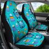 Blue Bigfoot Pattern Print Universal Fit Car Seat Covers-grizzshop