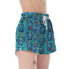 Blue Bigfoot Pattern Print Women's Shorts-grizzshop