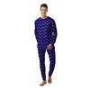 Blue Black And Purple Chevron Print Men's Pajamas-grizzshop