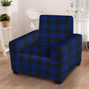 Blue Buffalo Plaid Armchair Cover-grizzshop