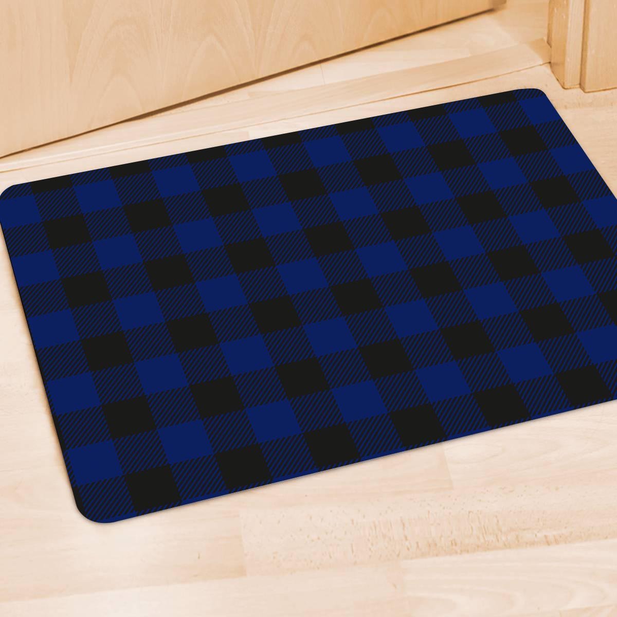 Blue Buffalo Plaid Door Mat-grizzshop