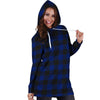 Blue Buffalo Plaid Hoodie Dress-grizzshop