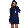 Blue Buffalo Plaid Hoodie Dress-grizzshop