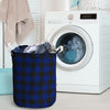 Blue Buffalo Plaid Laundry Basket-grizzshop