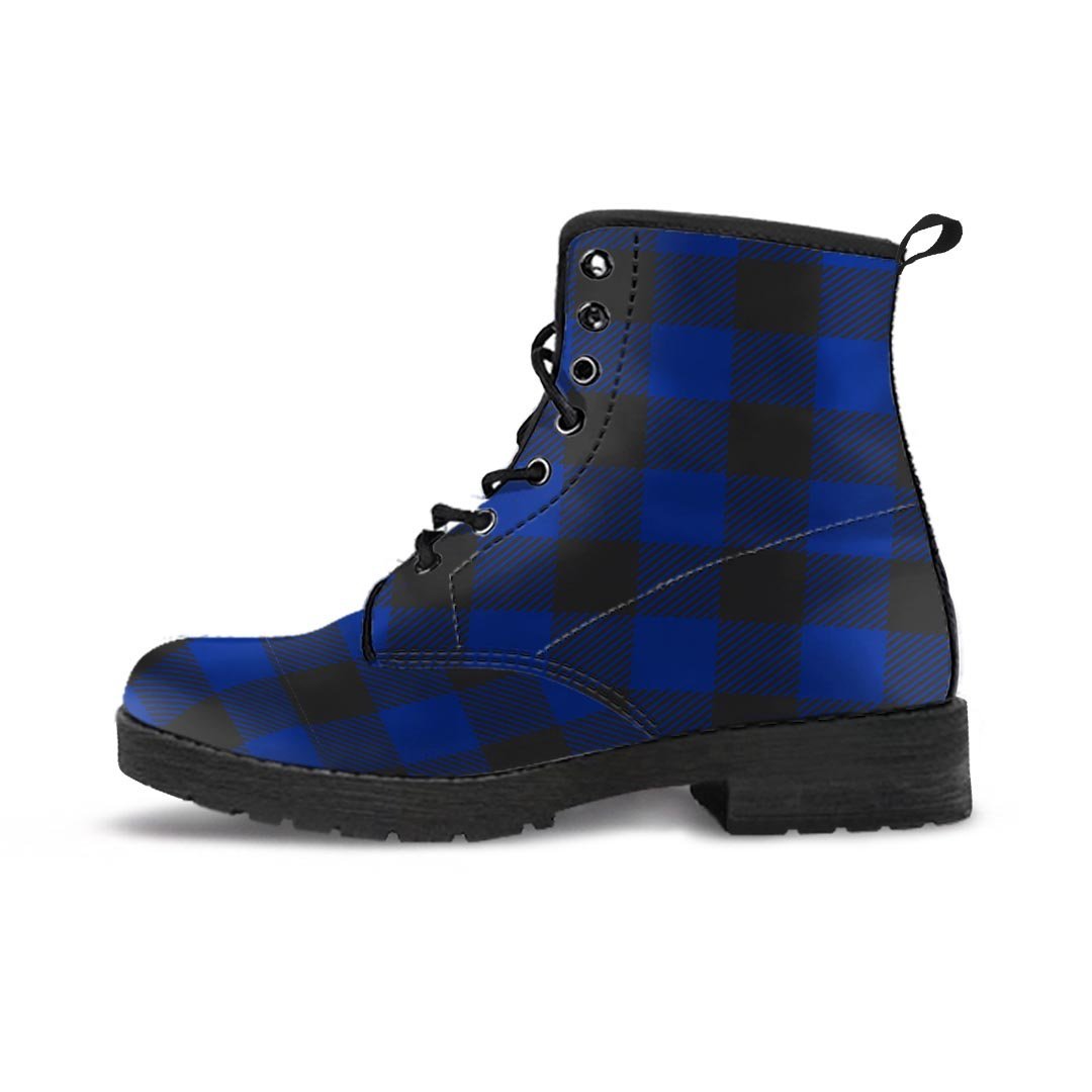 Blue Buffalo Plaid Men's Boots-grizzshop