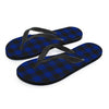 Blue Buffalo Plaid Men's Flip Flops-grizzshop