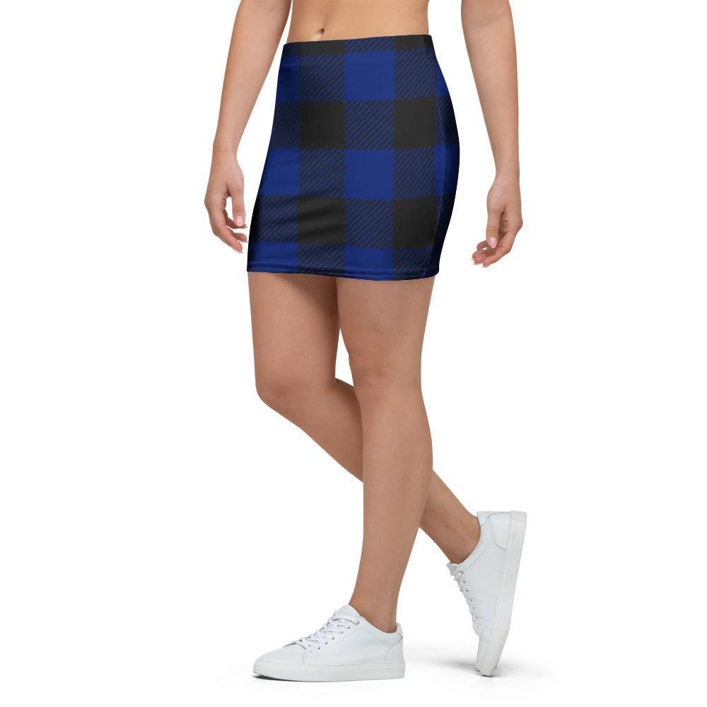 Blue Buffalo Plaid Mini Skirt-grizzshop