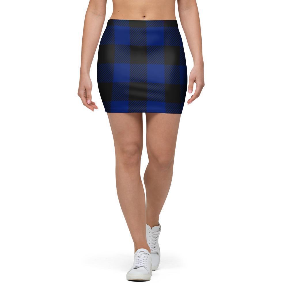 Blue Buffalo Plaid Mini Skirt-grizzshop