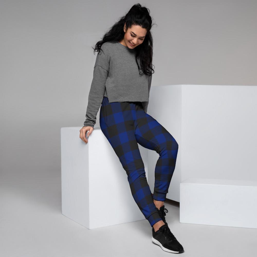 Blue Buffalo Plaid Women's Joggers-grizzshop