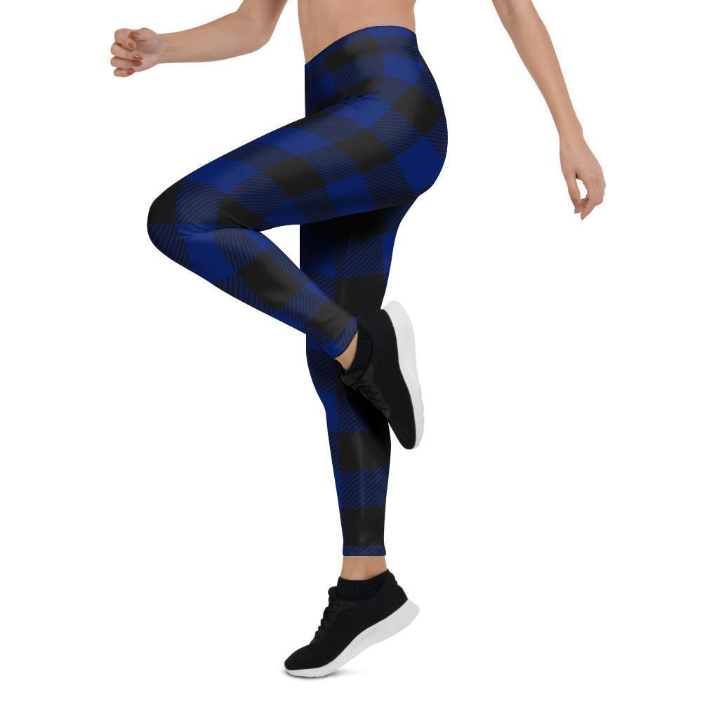 Blue Buffalo Plaid Women's Leggings-grizzshop