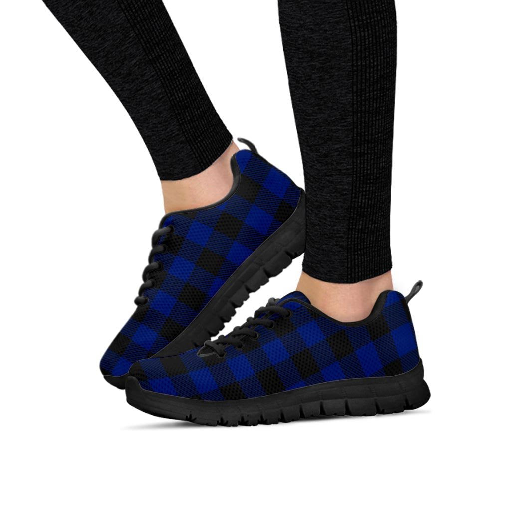 Blue Buffalo Plaid Women's Sneakers-grizzshop