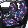 Blue Butterfly Floral Print Car Seat Covers-grizzshop