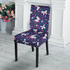 Blue Butterfly Floral Print Chair Cover-grizzshop