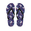 Blue Butterfly Floral Print Men's Flip Flops-grizzshop