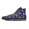 Blue Butterfly Floral Print Men's High Top Shoes-grizzshop