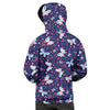 Blue Butterfly Floral Print Men's Hoodie-grizzshop