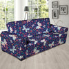 Blue Butterfly Floral Print Sofa Cover-grizzshop