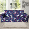 Blue Butterfly Floral Print Sofa Cover-grizzshop