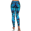 Blue Butterfly Pattern Print Pattern Women Leggings-grizzshop