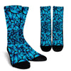 Blue Butterfly Pattern Print Unisex Crew Socks-grizzshop