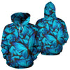 Blue Butterfly Pattern Print Women Men Pullover Hoodie-grizzshop