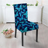 Blue Butterfly Print Chair Cover-grizzshop