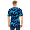 Blue Butterfly Print Men T Shirt-grizzshop