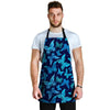 Blue Butterfly Print Men's Apron-grizzshop