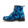 Blue Butterfly Print Men's Boots-grizzshop