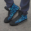 Blue Butterfly Print Men's High Top Shoes-grizzshop