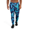 Blue Butterfly Print Men's Joggers-grizzshop