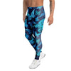 Blue Butterfly Print Men's Leggings-grizzshop