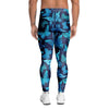 Blue Butterfly Print Men's Leggings-grizzshop