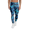 Blue Butterfly Print Men's Leggings-grizzshop