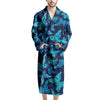 Blue Butterfly Print Men's Robe-grizzshop