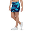 Blue Butterfly Print Mini Skirt-grizzshop