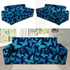 Blue Butterfly Print Sofa Cover-grizzshop