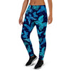 Blue Butterfly Print Women's Joggers-grizzshop