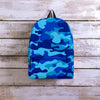 Blue Camo Print Backpack-grizzshop