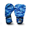 Blue Camo Print Boxing Gloves-grizzshop