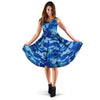 Blue Camo Print Dress-grizzshop