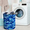 Blue Camo Print Laundry Basket-grizzshop