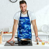 Blue Camo Print Men's Apron-grizzshop