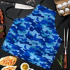 Blue Camo Print Men's Apron-grizzshop