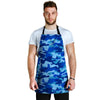 Blue Camo Print Men's Apron-grizzshop