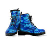 Blue Camo Print Men's Boots-grizzshop