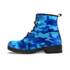 Blue Camo Print Men's Boots-grizzshop