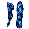 Blue Camo Print Muay Thai Shin Guard-grizzshop