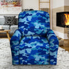 Blue Camo Print Recliner Cover-grizzshop