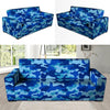 Blue Camo Print Sofa Cover-grizzshop